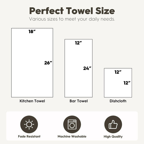 12x24 Inch Set 2 Artoid Mode Dark Blue Dahlia Floral Bar Kitchen Towels, Quick Dry Microfiber Cloth Dish Towels