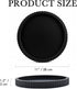 KAYUMONA 11" Counter Modern Decorative Tray for Coffee Table, Wooden Black Round Small Decor Tray for Candle, Perfume
