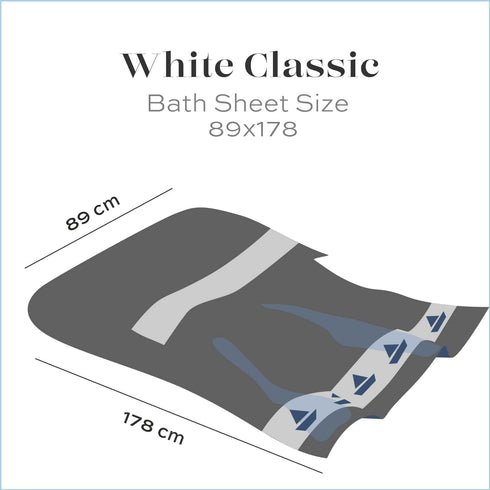 35x70 Inch 700 2 Pack White Classic Luxury Bath Sheets Towels for Adults Extra Large - GSM Turkish Cotton, Highly