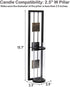 Set of 2 Wall Sconce Candle Holder Metal Wall Decorations for Living Room, Bathroom, Dining Room