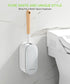 Bamboo Toilet Brush Set - 2 Pack with Ergonomic Design, Durable Bristles, Wooden Holder for Bathroom Cleaning