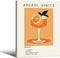 Heltrappe Funky Orange Aperol Spritz Aesthetic Poster Modern Trendy Cocktail Alcohol Wall Art