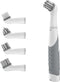 Electric Cleaning Brush with 4 in 1 Brush Heads, Cordless Motorized for Bathroom, Toilet, Kitchen Cleaning (Grey)