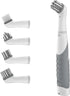 Electric Cleaning Brush with 4 in 1 Brush Heads, Cordless Motorized for Bathroom, Toilet, Kitchen Cleaning (Grey)