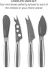 BOSKA Stainless Steel Cheese Knife Set - 4 Mini Copenhagen Knives, Silver Non-Stick, Dishwasher Safe