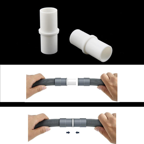 2 Sets Drain Connector Hose Washer Extension Adapter, Stainless Steel Clamp for Washing Machine and Dishwasher