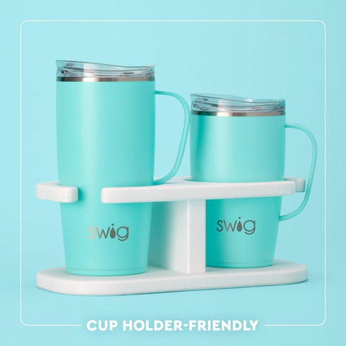 22oz 22 oz Swig Life Travel Mug, Insulated Tumbler with Handle and Lid, Travel Coffee Mug, Cup Holder Friendly