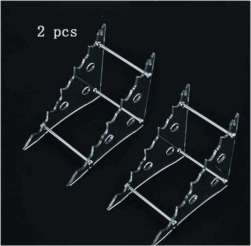 2 Stand Knife Display Stand, Acrylic Clear
