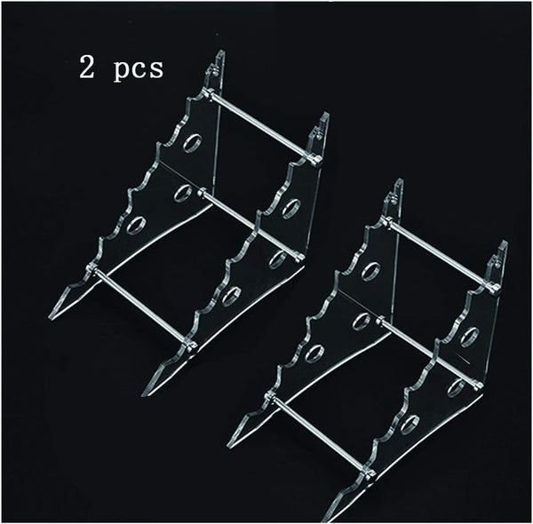 2 Stand Knife Display Stand, Acrylic Clear