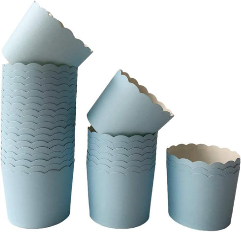 NB Paper Baking Cups 90-Pack, 6 oz Greaseproof Cupcake Muffin Cases, Disposable Wrappers for Parties, Pure Colors