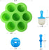 Mini Silicone Popsicle Mold, 7-Cavity DIY Ice Pop Mold with Colorful Plastic Sticks, Non-Stick Ice Cube Trays