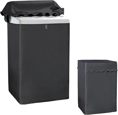 Portable Washing Machine Cover, Top Load Washer Dryer Dustproof Waterproof Protection Case Cover (S-21D20W33H)