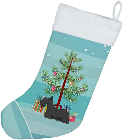 Caroline's Treasures CK3560CS Scottish Terrier Christmas Tree Stocking, Fireplace Hanging Holiday Decorations
