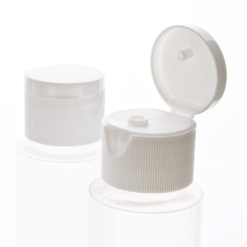 Chica and Jo 2oz Clear Plastic Empty Squeeze Bottles with Flip Cap, Set of 6, TSA Travel Size, Made in the USA
