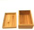 Zhou Bamboo Natural Storage Box with Cover, Unpainted Wooden Gift Box, 6.3x4.72x2.76 inch