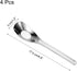 uxcell 4pcs Soup Spoons 9.9 Inches Stainless Steel Small Chinese Soup Spoon for Dessert Cereal Dumplings Wontons, Silver Tone