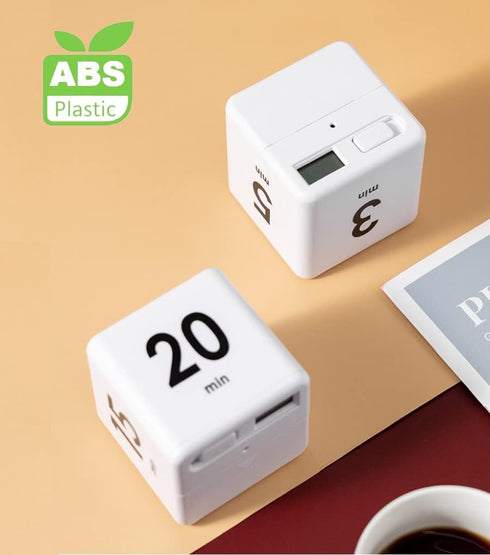 Kitchen Cube Timer - Kids Timer for ADHD, Productivity, Workout, Classroom Countdown Management Settings (15, 20, 30,