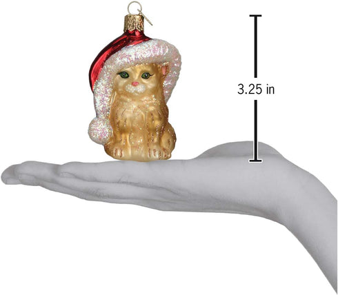 Old World Christmas Santa Kitten Glass Blown Ornaments for Christmas Tree