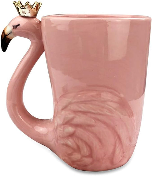 16 oz Cute Pink Coffee Mug Ceramic Flamingo Gift, Unique Cups for Women, Funny Coffee Cup, Decorative Animal Decor