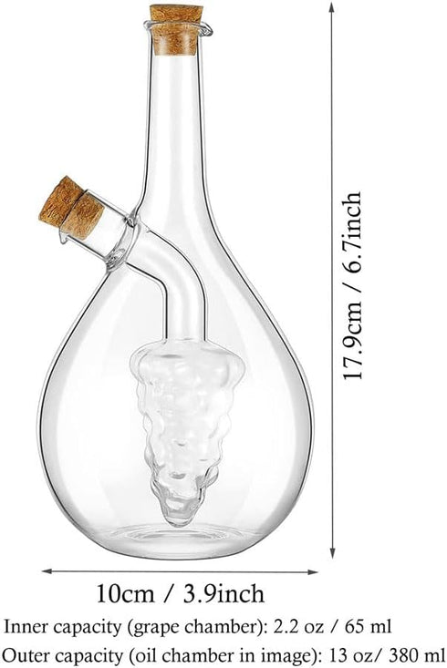 2 1 Oil and Vinegar Dispenser, in Glass Olive Oil and Vinegar Cruet Dispenser Bottle, Kitchen Olive Soy Sauce Dispenser