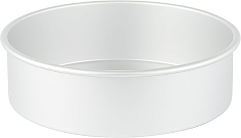 Met Lux 10 x 3 Inch Straight-Sided Baking Tin, 1 Round Cake Pan - Oven-Ready, Freezable, Anodized Aluminum for Baking