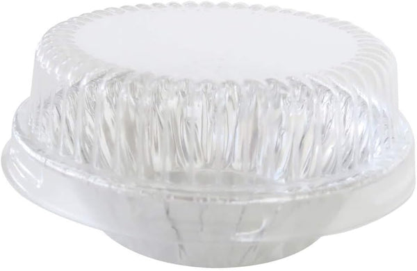 KitchenDance Disposable Aluminum Mini Tart Pans with Lid, 3 Inches Round, Pack of 100