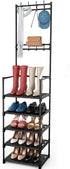FDSDEFEN 5-Tier Entryway Coat Rack, Coat and Shoe Rack, Entryway Bench Storage Organizer