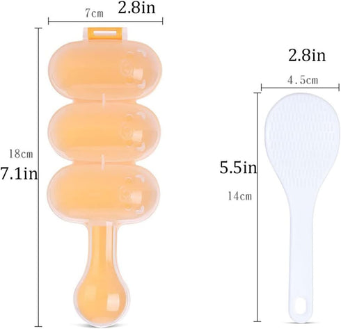 MXY Rice Ball Mould Shaker, Sushi Roll Maker Kitchen Tools for DIY Lunch