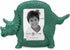 Isaac Jacobs 2” x 3” Resin Dinosaur Picture Frame, Vertical Keepsake Photo Frame with Easel and Hanging Tabs for