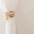 QIDHJH 2 Pack Curtain Tiebacks Cute Cartoon Animal Curtain Ties, Embroidered Animal Shape Bedroom Accessories, Curtain