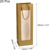 uxcell Wine Bags, 20pcs 4.92"x3.35"x14.2" Wine Gift Bags with Rope Handles, Paper Wine Tote Bag with Clear Window for Wedding Birthday Christmas Party Supplies, Gold