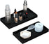 BBK Bathroom Vanity Tray, 7.8 in - 2 Pack, Silicone Bathroom Tray for Counter, Black