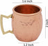 Buddha4all 2 Oz. Solid Copper Mini Moscow Mule Shot Mug Set, Copper Hammered Shot Glass Set (4)