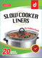 20 Count Disposable Slow Cooker Liners and Cooking Bags, Extra Large Size Fits 6-10QT Pot, 14"x 22", BPA Free (1 Pack)