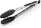 Maywe Tanso 12-Inch Heat Resistant Kitchen Tongs, Silicone Tips, Stainless Steel Locking Food Tongs for BBQ, Cooking,