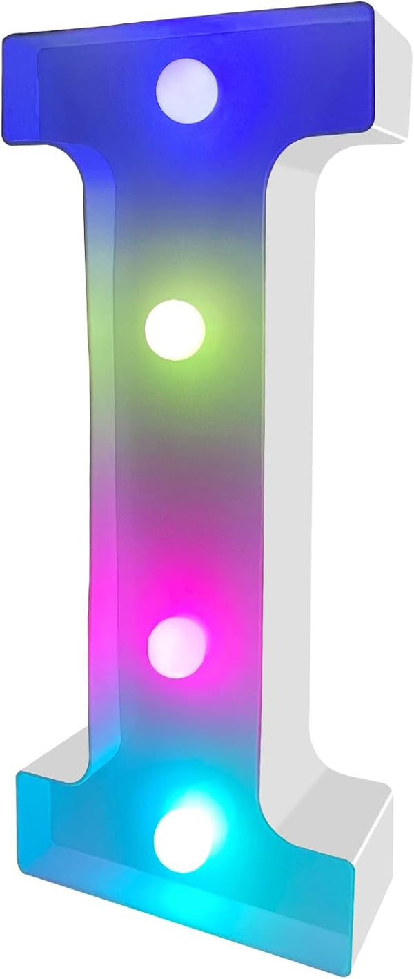 ENSHUI Colorful Light Up Letters, LED Marquee Letter Lights, Battery Powered Auto Color Changing Signs for Party Decor