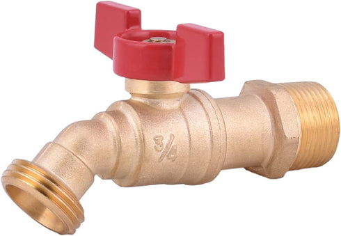 3/4-in 3/4 Inch Watering,1/4 (2-Pack) LD Valve- Male Hose Bibb MIP X MHT For Garden Turn Shut Off Hose Bib