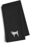 Caroline's Treasures Pug Black Embroidered Towel Set of 2, 19 x 25, Decorative Bathroom Guest Hand Towel