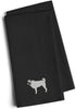 Caroline's Treasures Pug Black Embroidered Towel Set of 2, 19 x 25, Decorative Bathroom Guest Hand Towel