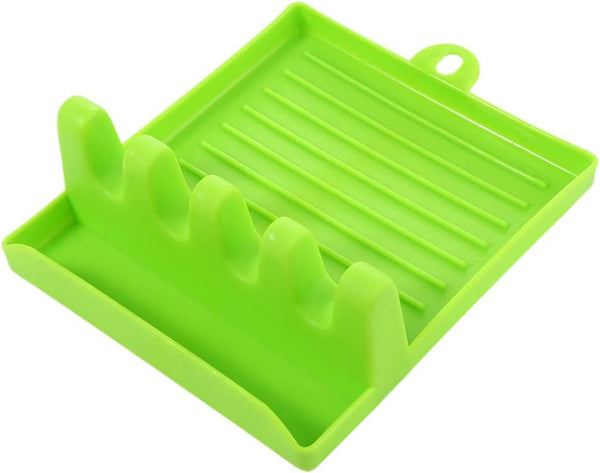 Pot Lids Holder Organizer and Plastic Spoon Rest, Hangable Kitchen Utensils Holder