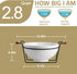 Sweejar 9" Large Porcelain Bowl for Salad, Popcorn, Fruit Snacks, 2.8 Quarts, Gray, Serving for Family Party