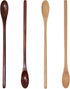Honbay 4PCS Long Handle Wooden Coffee Spoons, Wood Mixing Teaspoons for Iced Tea, Espresso, Milkshake, Cold Drink,