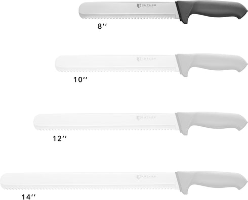 KUTLER Professional 8-Inch Bread Knife and Cake Slicer, Ultra-Sharp Stainless Steel Cutlery with Serrated Edge