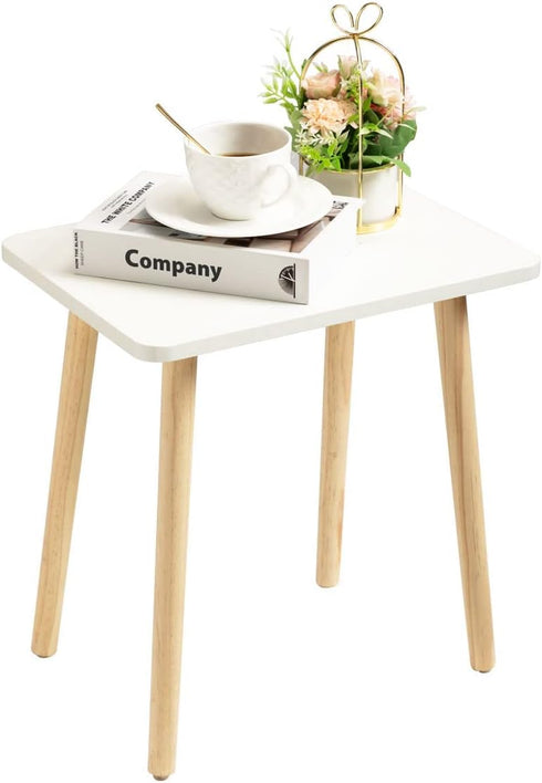 FORAOFUR Small Side Table, Modern Wood Mini Coffee Table, Easy Assembly Compact