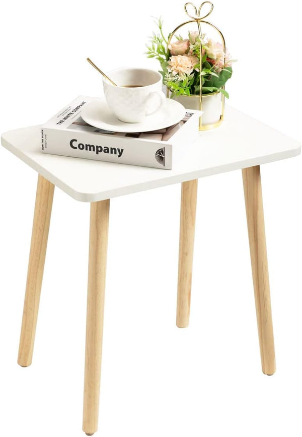 FORAOFUR Small Side Table, Modern Wood Mini Coffee Table, Easy Assembly Compact