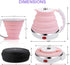Upgrade Travel Kettle, ShineMe Food Grade Silicone Dual Voltage 110-220V Ultrathin Portable Electric Water Kettle with