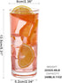 Set 6-8oz Set 6PCS8OZ) Highball Glasses of Tall Water Glasses for Mojito, Whiskey, Cocktails - Clear Drinking Glassware