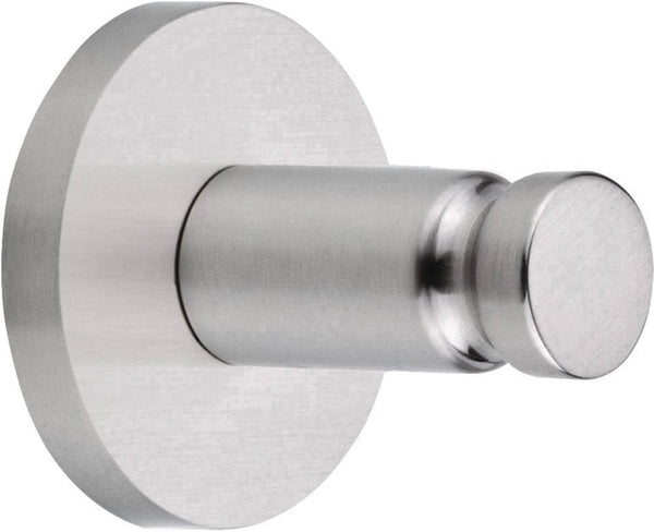 tesa Moon Bathroom Hook, No Drill Chromed Metal Self-Adhesive Hook, Waterproof, Round Design