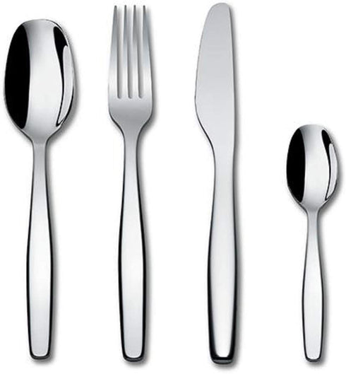 Alessi Itsumo Dessert Spoon Set - 6 Silver Spoons