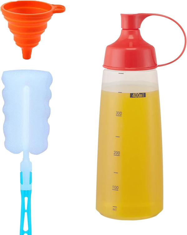 Condiment Squeeze Bottles for Sauces Pancake Batter Plastic - Wide Mouth Kitchen